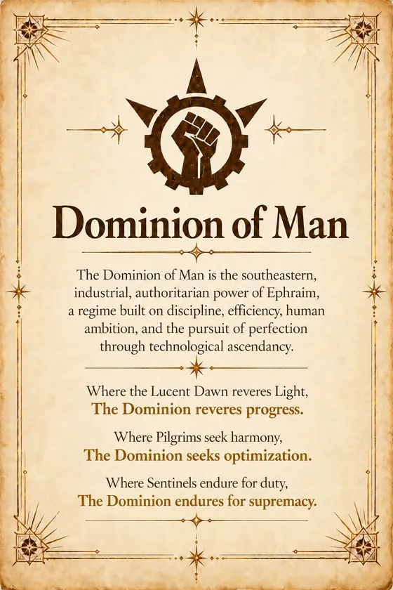 The Dominion of Man loresheet