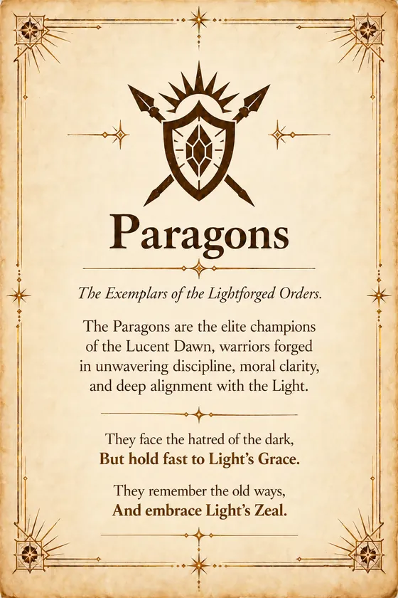 The Paragons loresheet
