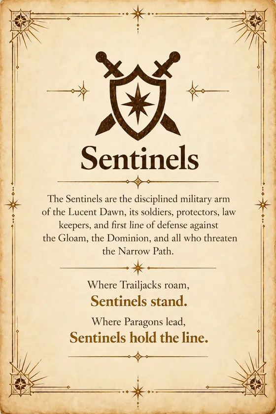 The Sentinels loresheet
